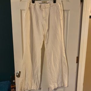 Banana republic white linen pants